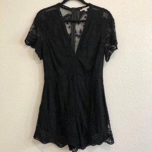 Black Lace Semi-Formal Mini ROMPER